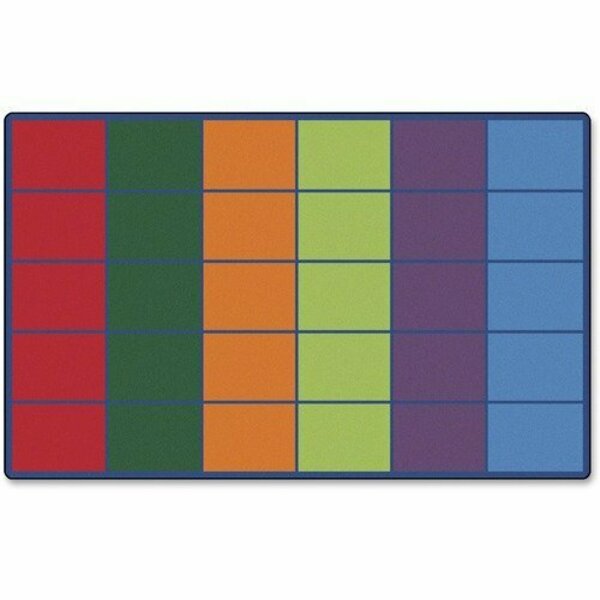 Carpets For Kids Seating Rug, Colorful Rows, 8ft 4inx13ft 4in, Seats 30, Multi CPT4034